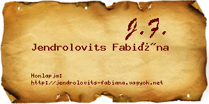 Jendrolovits Fabiána névjegykártya